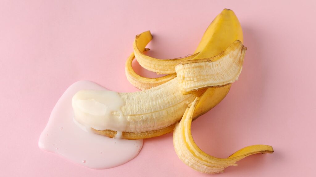 banana com leite condensado para ilustrar um post sobre ejaculação precoce