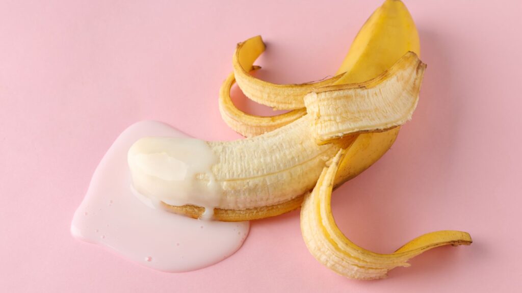 banana com leite condensado para ilustrar um post sobre sexo oral
