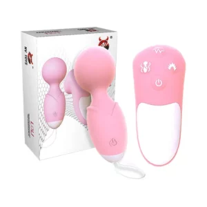 Massageador de clitóris cor de rosa.
