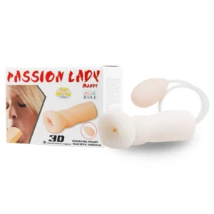 Simulador de sexo oral para homens, cor branca.