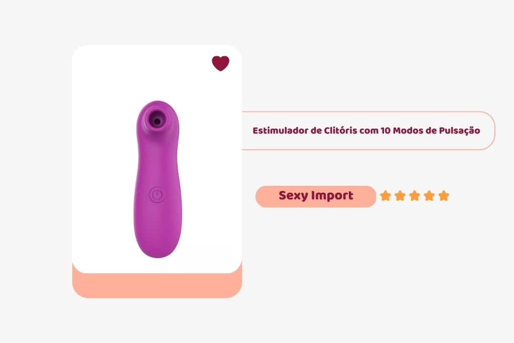 estimulador de cliróris com 10 modos de pulsação sexy import