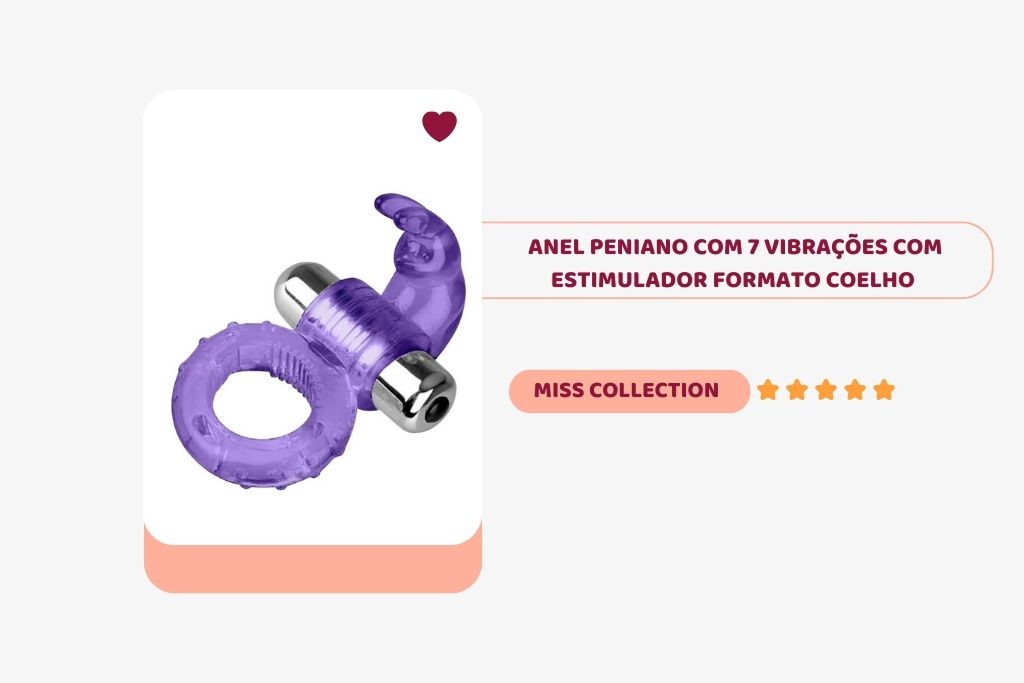 banner com imagem do anel peniano em formato de coelho da miss collection