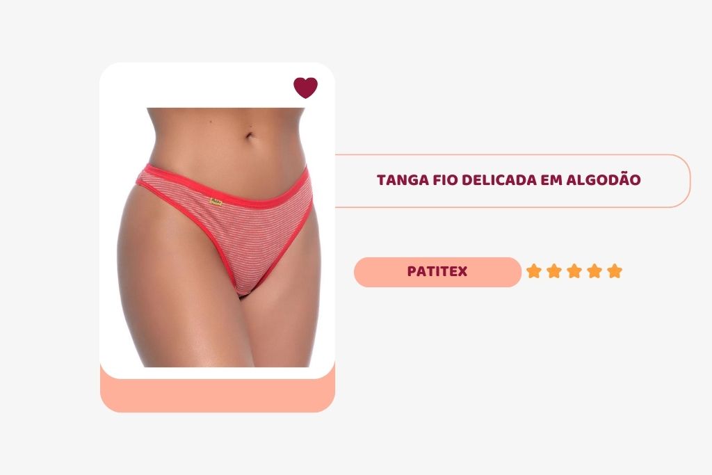 banner com imagem da calcinha tanga vermelha da patitex