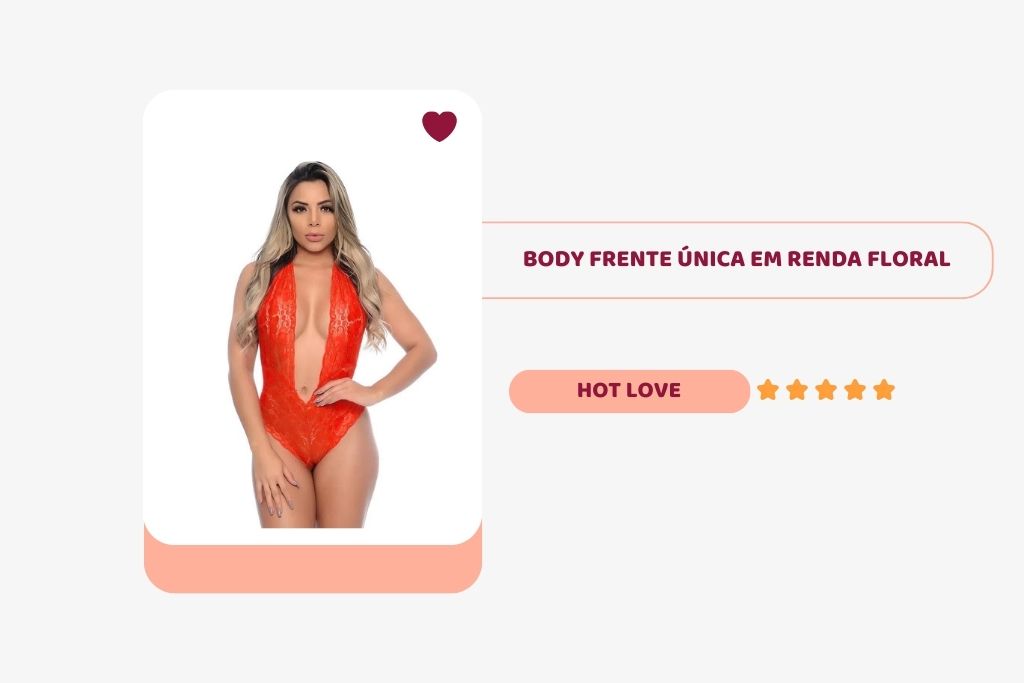 mulher loira vestindo body frente única na cor laranja da hot love