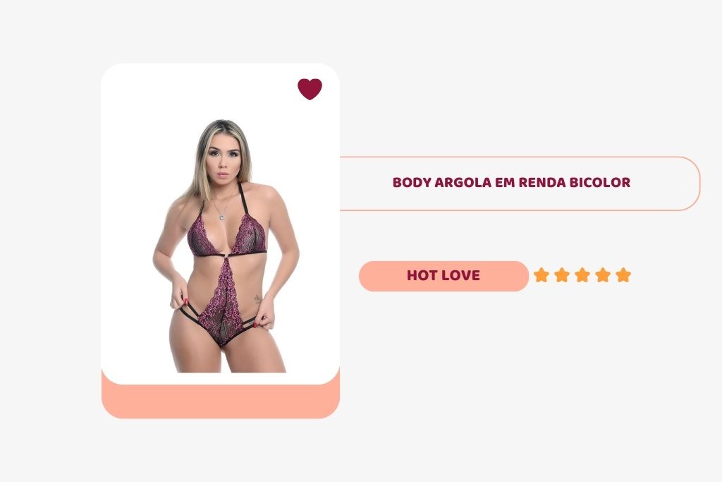 mulher vestindo body de renda preto com detalhes em renda rosa