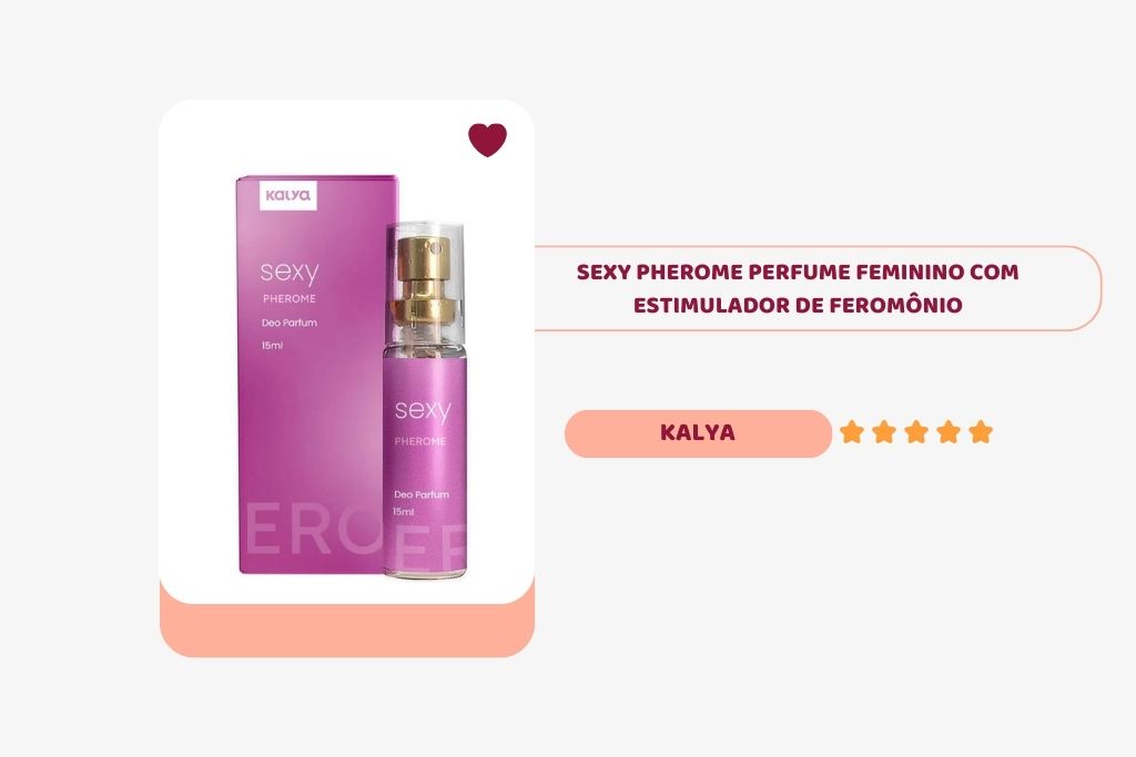 embalagem do perfume afrodisíaco sexy pherome da kalya na cor rosa