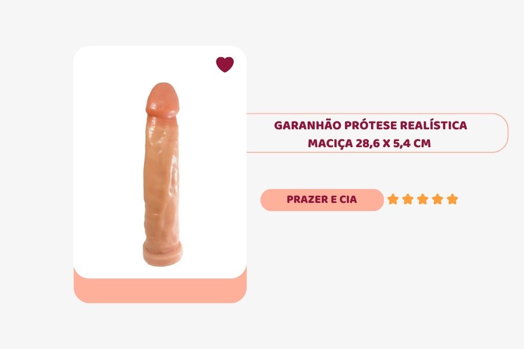 banner com imagem da prótese realística peniana da prazer e cia