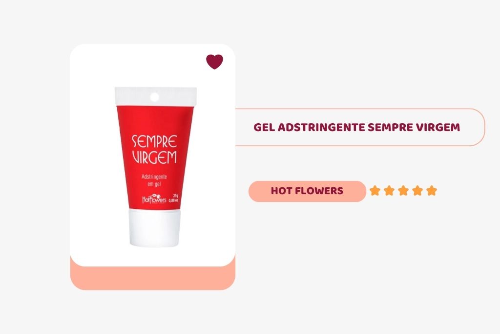 banner com imagem do gel adstringente sempre virgem da marca hot flowers na cor vermelha