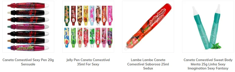 caneta comestível para massagem tântrica 
