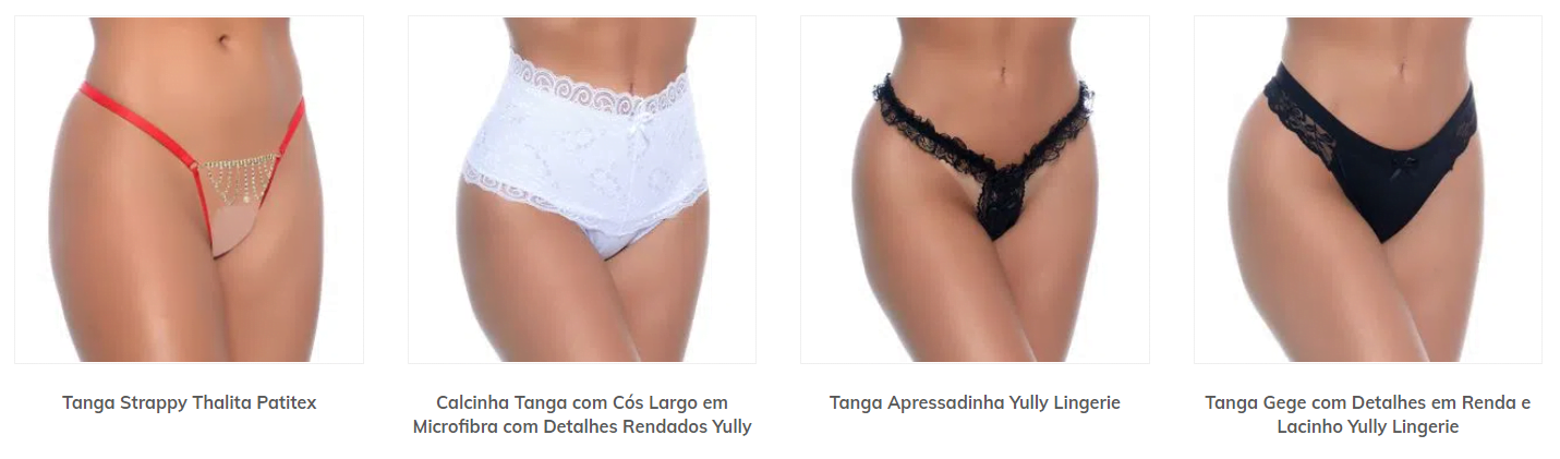 Calcinhas modelo tanga