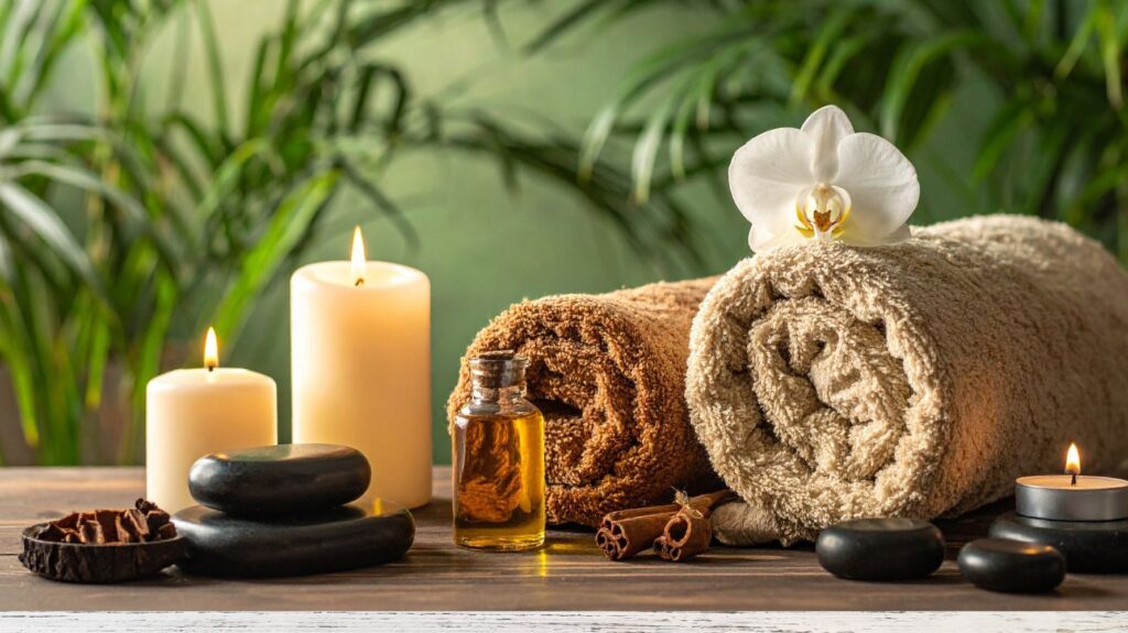 Kit de massagem sensorial para dia dos namorados com óleo e velas