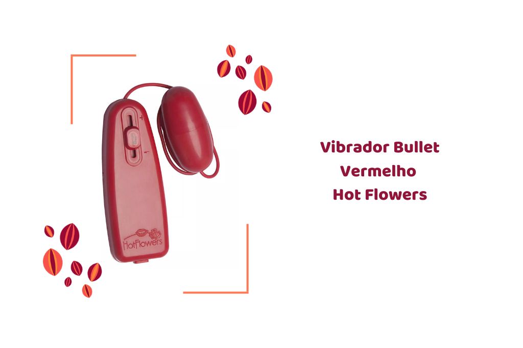 vibrador bullet vermelho hot flowers 