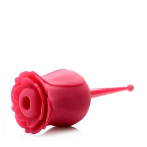 Estimulador de clitóris em formato de rosa.