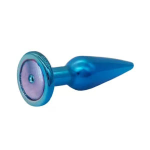 Plug anal azul para bondage.