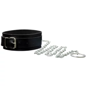 Coleira preta para bondage.