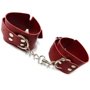 Bracelete vermelho para bondage.