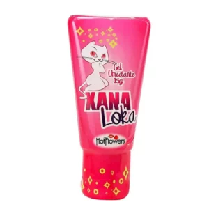Tubo de gel rosa.