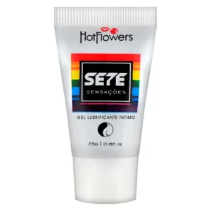 Tubo de gel branco, com arco-íris.