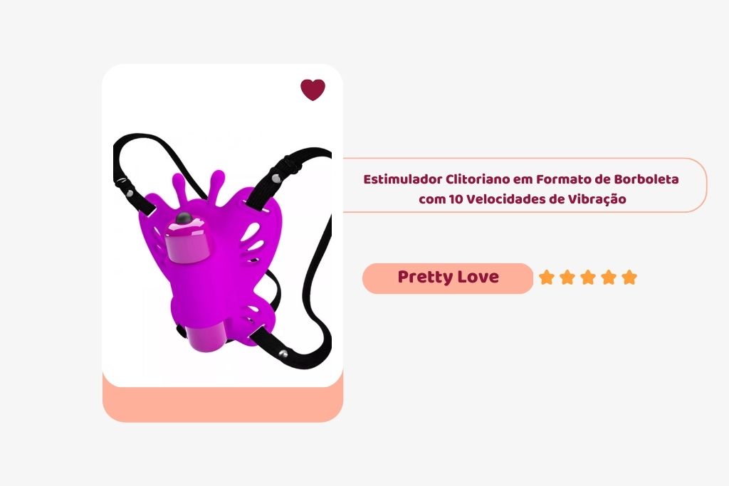 pretty love estimulador clitoriano em formato de borboleta