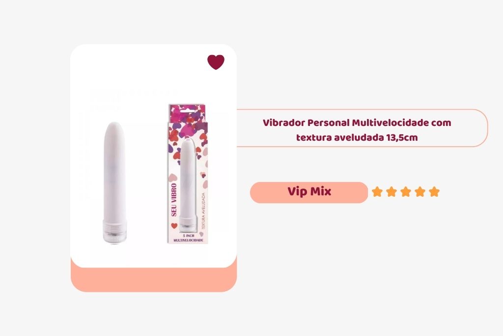 vibrador personal multivelocidade com textura aveludada vip mix