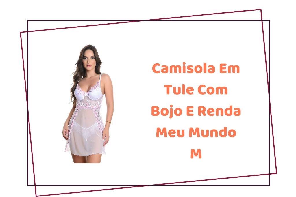 camisola em tule com bojo