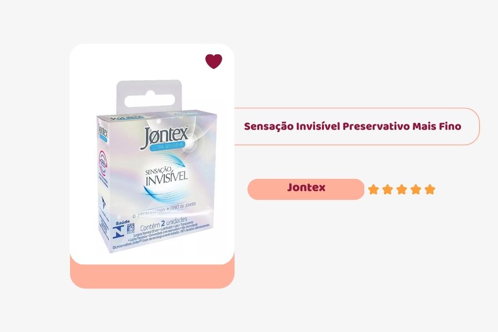 sensação invisível preservativo mais fino jontex