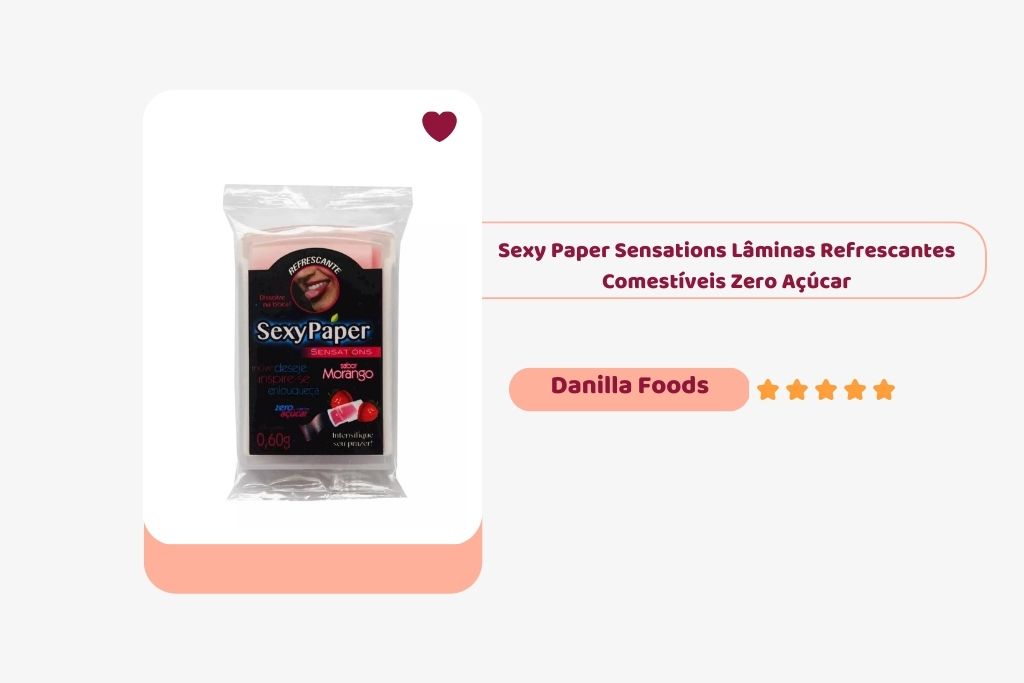 sexy paper sensations lâminas refrescantes coméstiveis zero açúcar danila foods