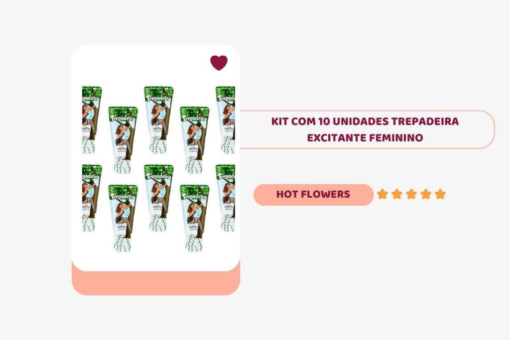 banner com imagem de vários produtos exicitante feminino trepadeira da hot flowers