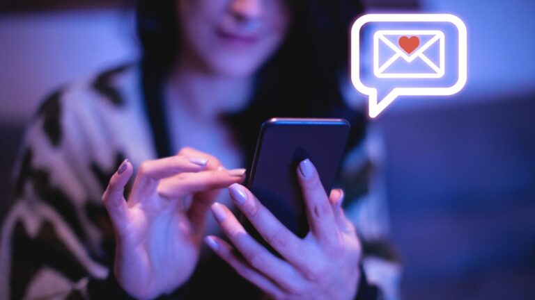 Mulher em processo de conquistar homem pelo instagram.