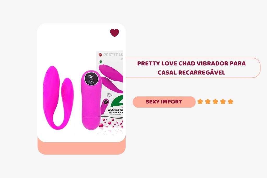 Banner de anúncio do vibrador para casais Pretty Love Chad, que é vendido na Miess.
