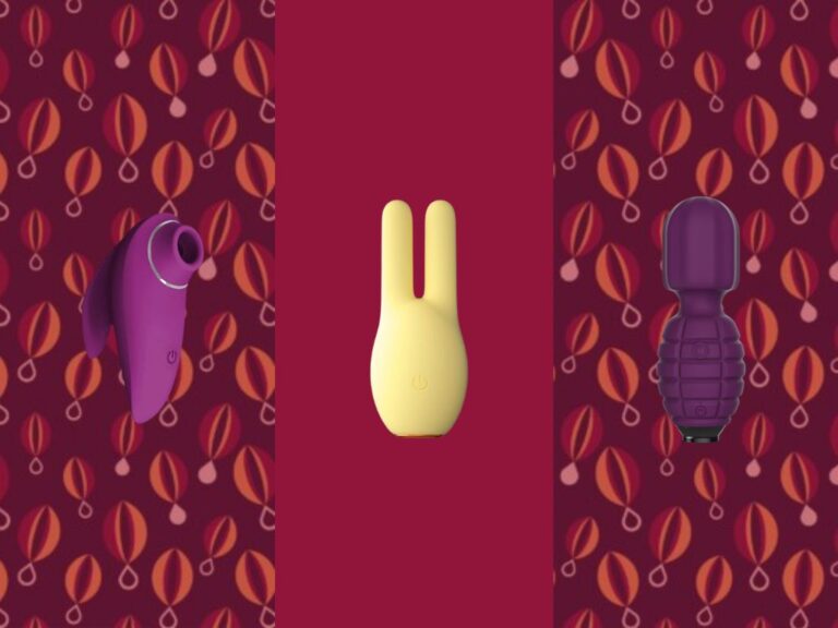 arte com três opções de mini vibrador