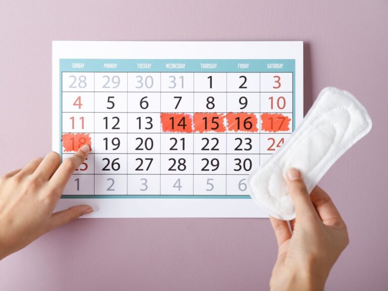 calendário para monitorar ciclo mentrual