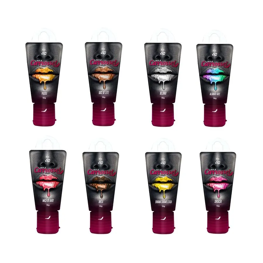 Carrossel Gel Lubrificante Comestível com Efeito Glitter