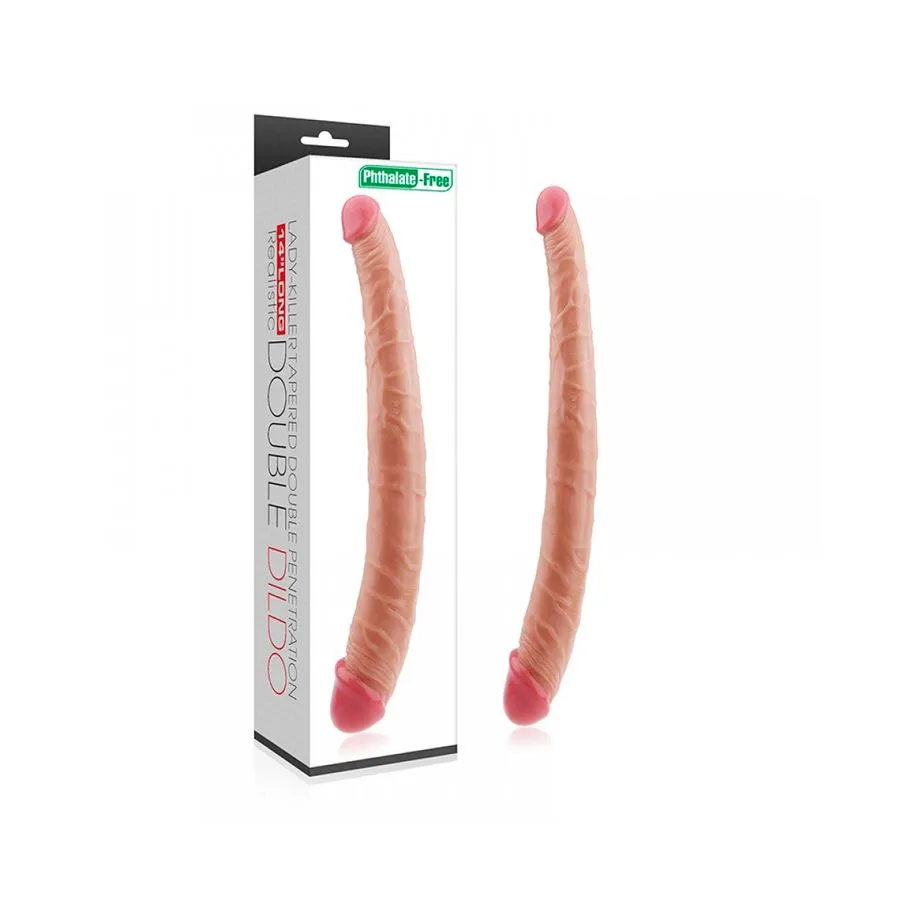 Double Dildo Prótese Dupla com Veia Salientes