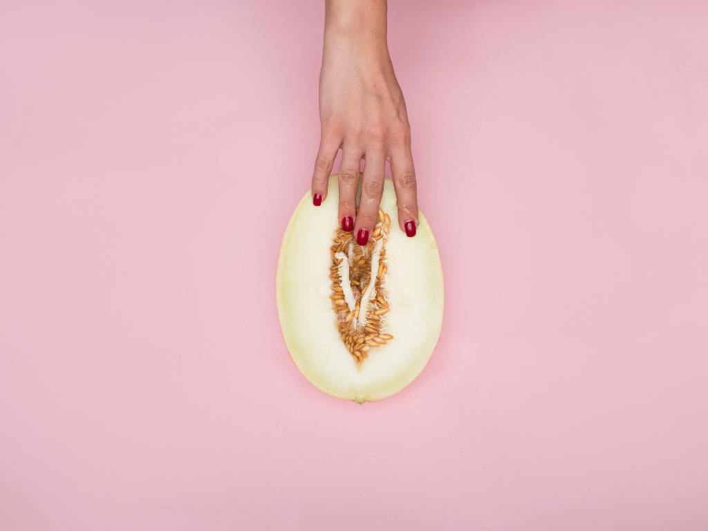 Fruta representando vagina