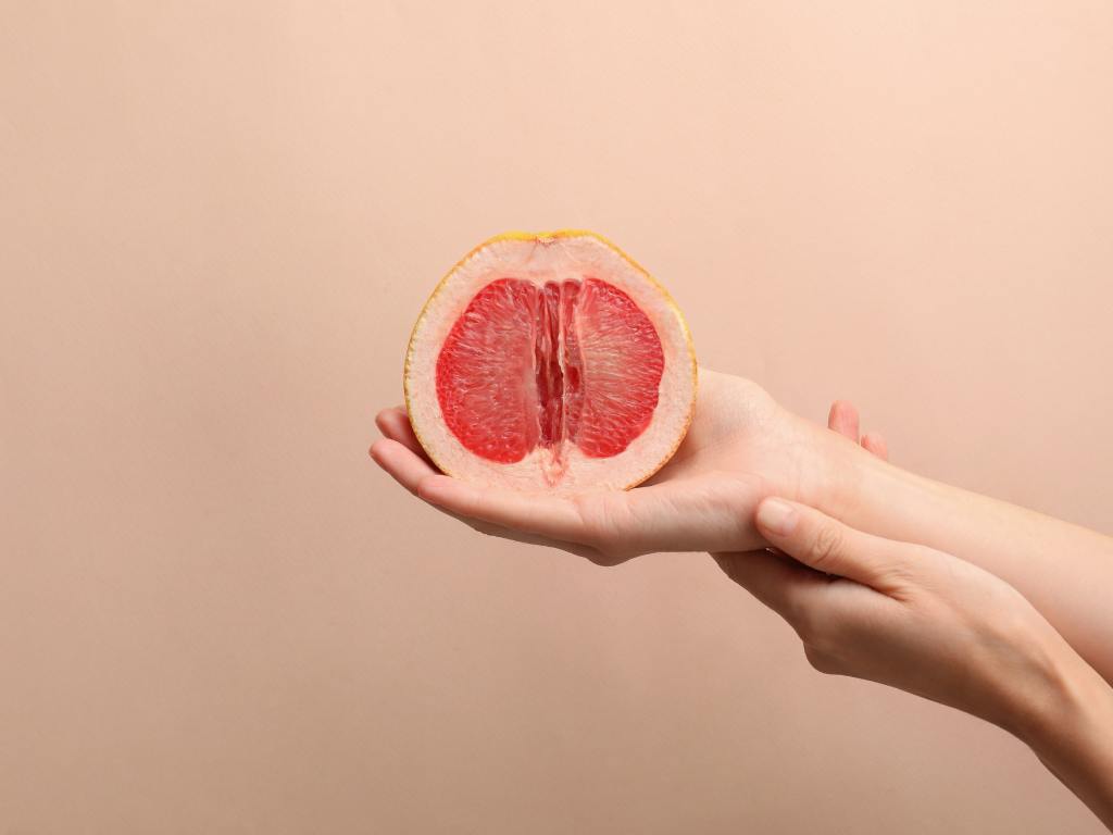 Fruta representando vagina