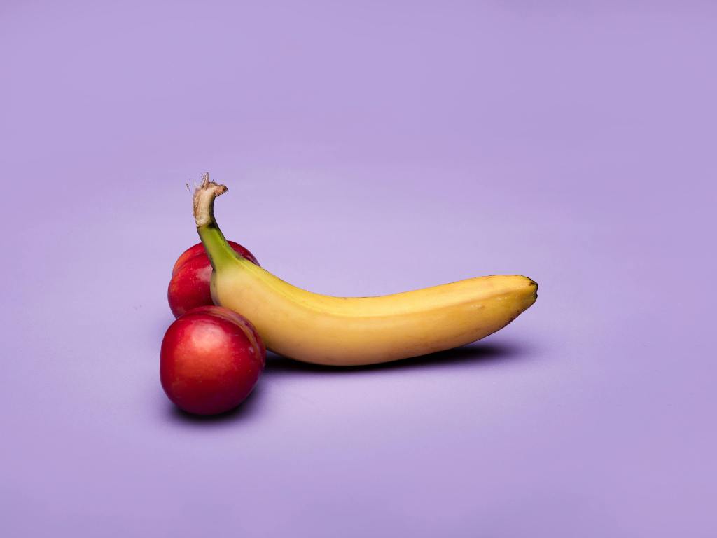 Frutas representando dildo