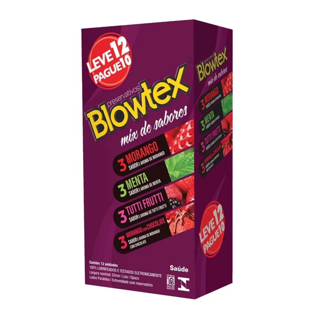 Preservativo Mix de Sabores Leve 12 Pague 10 Blowtex