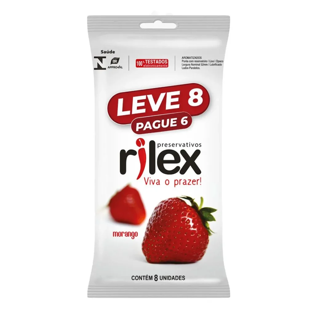 preservativo morango rilex