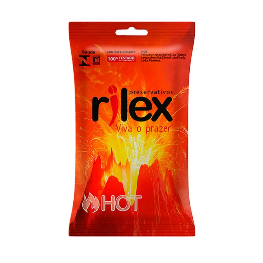 Preservativo Lubrificado Hot 3 Unidades