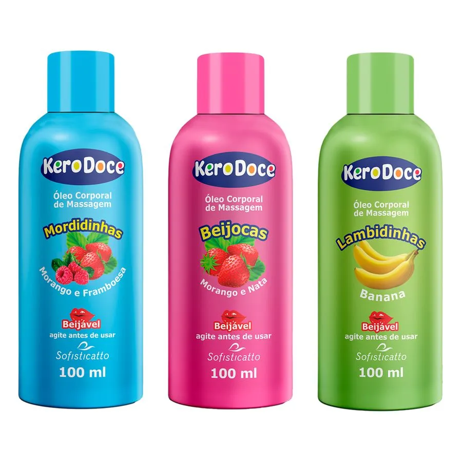 Óleo Corporal de Massagem 100ml Linha Kero Doce