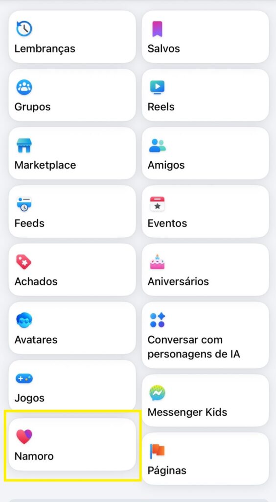 facebook namoro