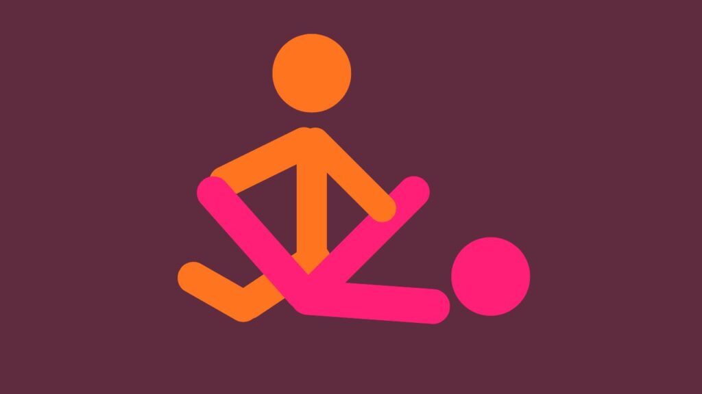 posição frango assado com perna aberta