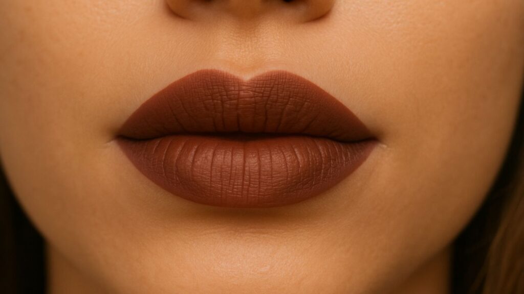 batom marrom escuro