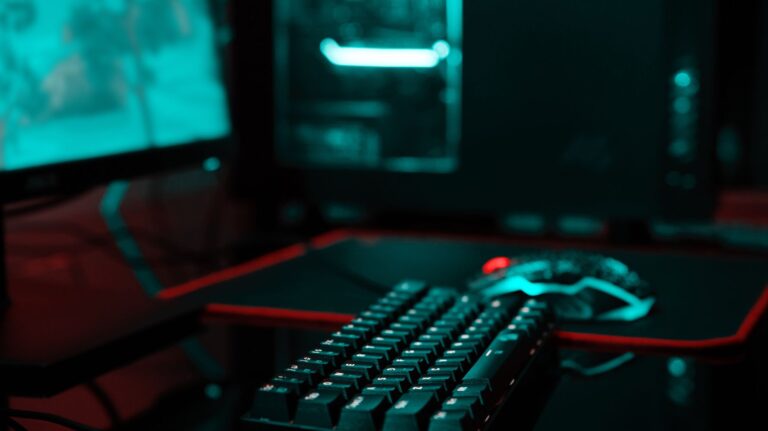 computador no escuro