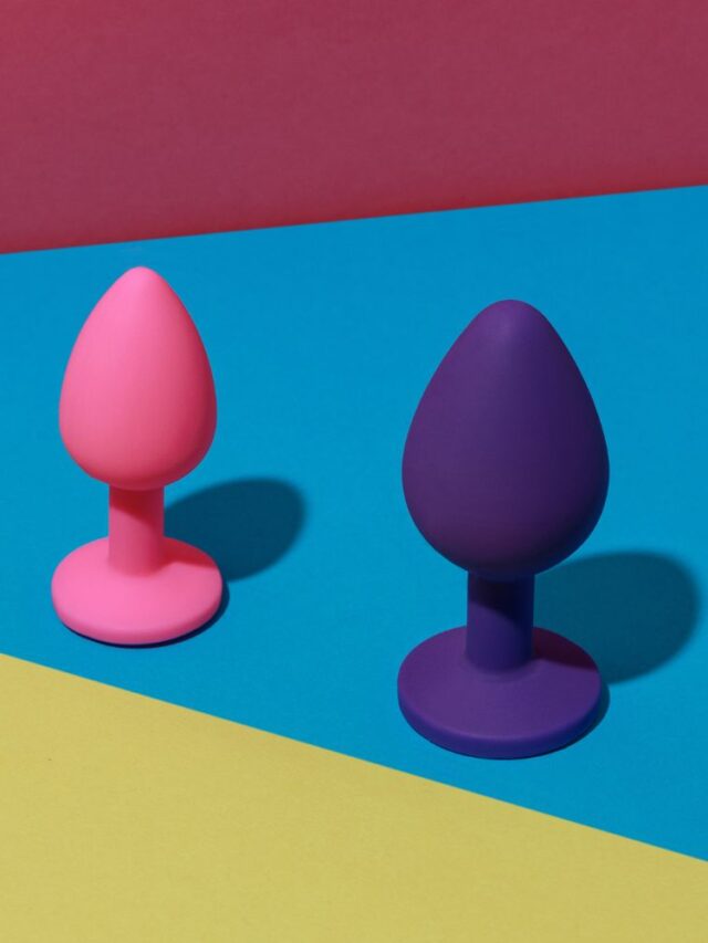 Plug Anal em Silicone com Pedra em Formato de Corao Pequeno Vip Mix