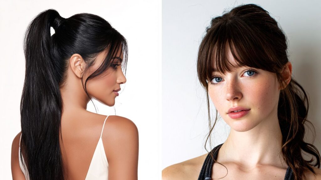 rabo de cavalo com franja