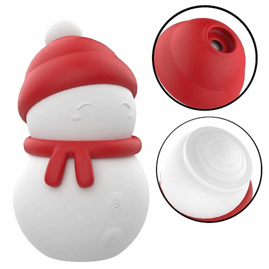 Vibrador de Pulsação Formato de Boneco de Neve