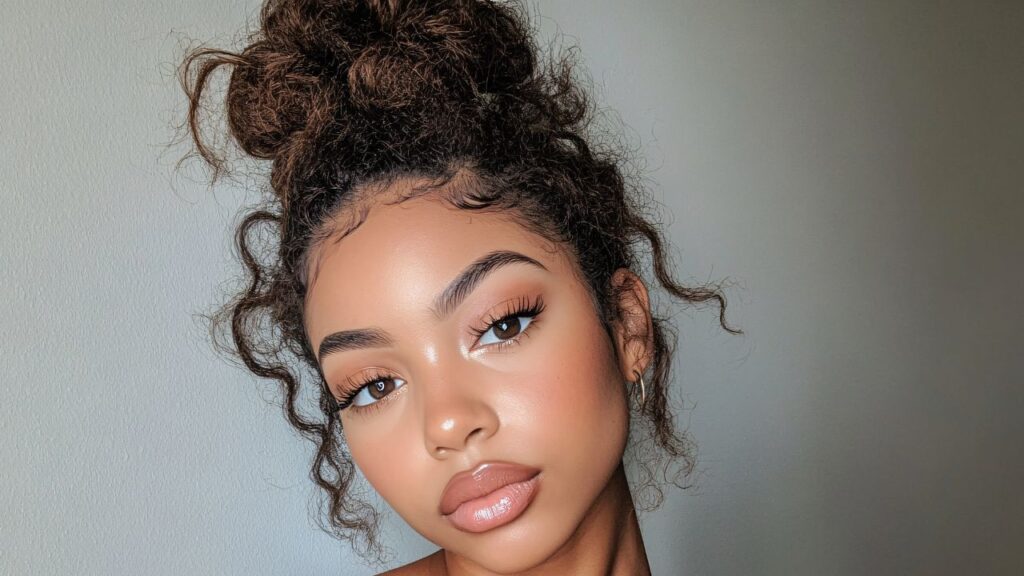 mulher com coque abacaxi para ter um day after melhor