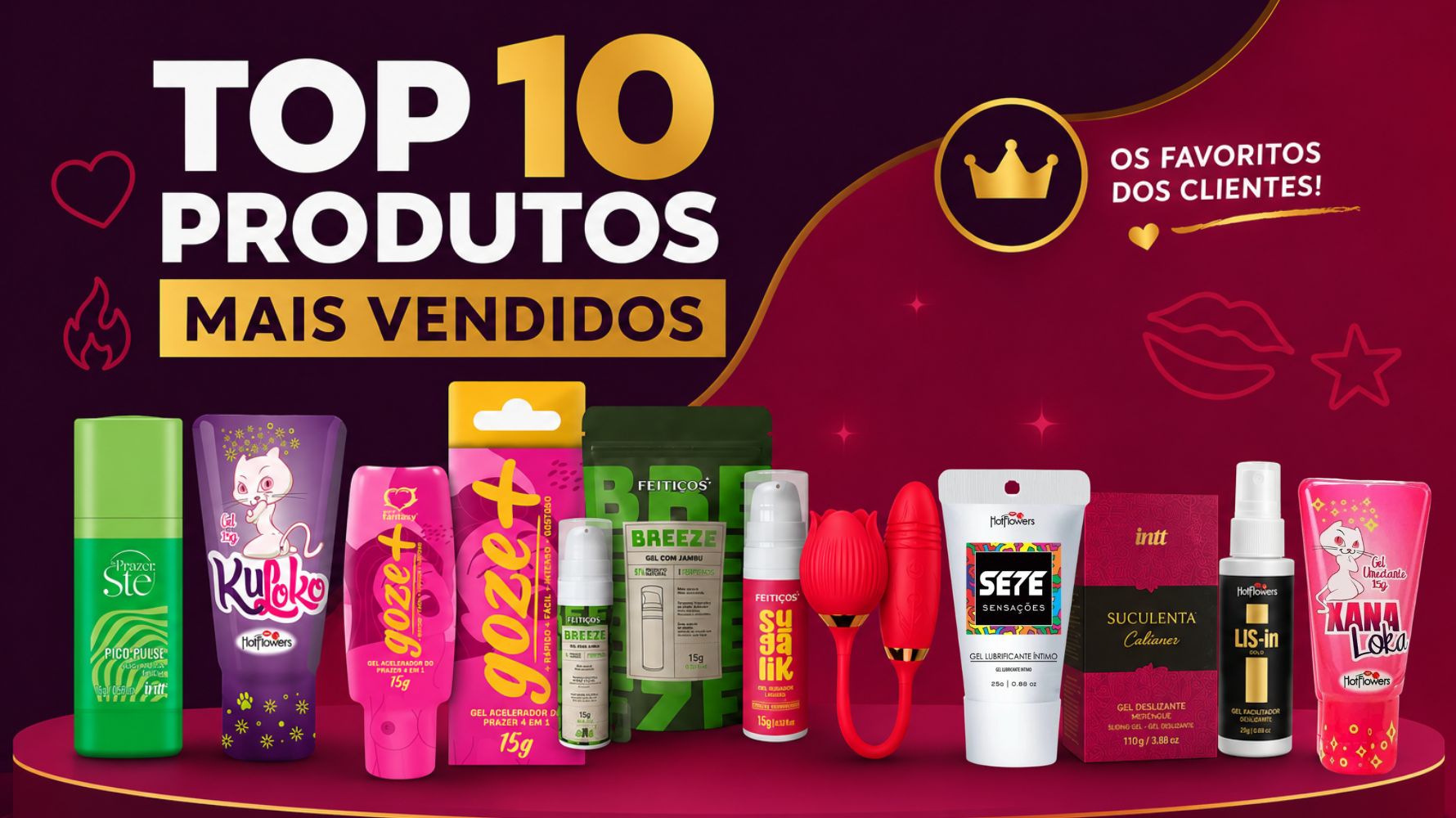 10 produtos mais vendidos na miess